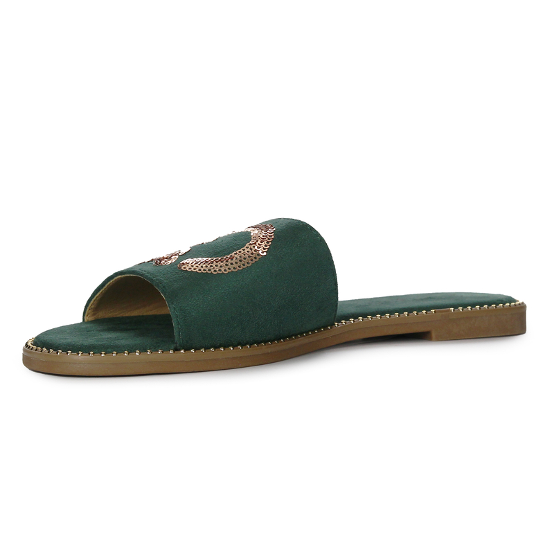 S.Barski Women's Green Slides