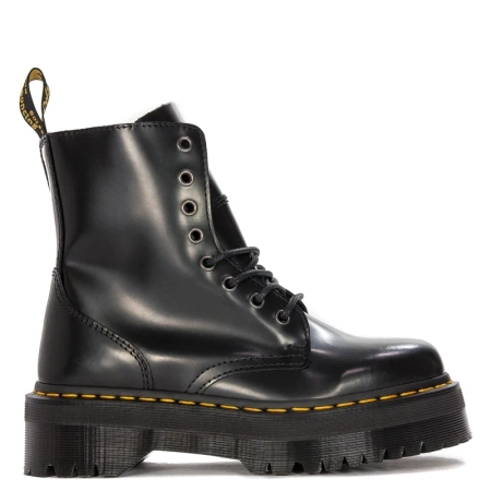 Dr. Martens Botki glany damskie skórzane Jadon Black czarne