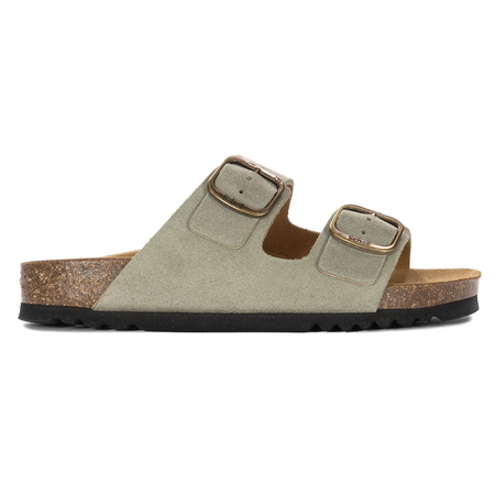 Scholl Women's Flip Flops Grey Green