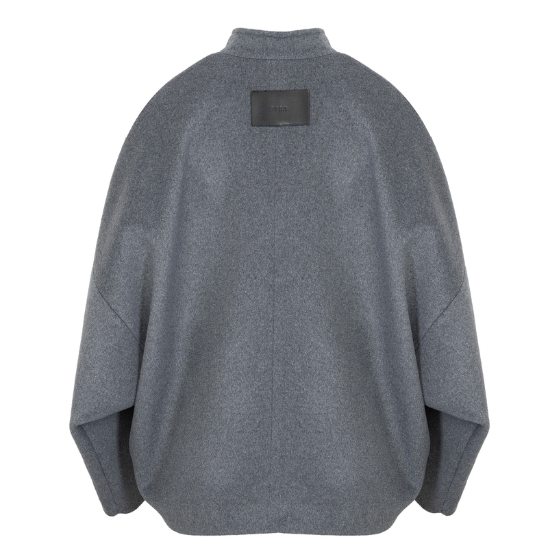 OPRA Oversize Kurtka Minimalistyczna Szary OP-KU-NUBA-GREY