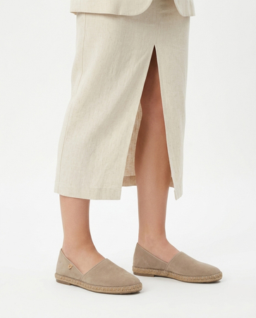 Verbenas Karma Women's Espadrilles Suede Beige KARMA-SER-TAN-PIE