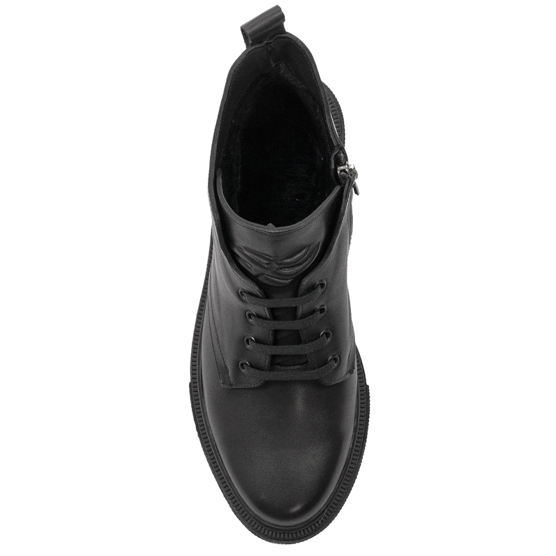 Boccato Women's black leather lace-up boots