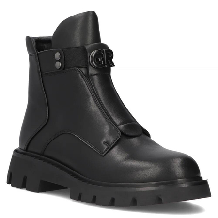 Filippo Black Leather Women's Boots