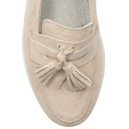 Women's Filippo suede leather shoes with beige wedges