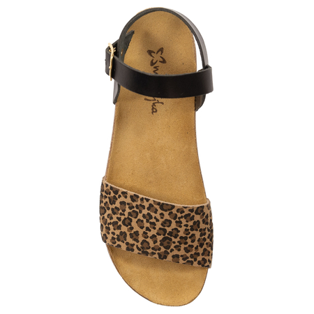 Maciejka Women's Leather Sandals Beige Black