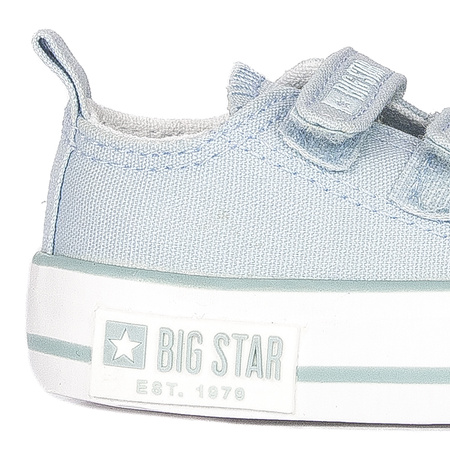 Big Star Trampki dziecięce dziewczęce na rzepy Blue niebieskie
