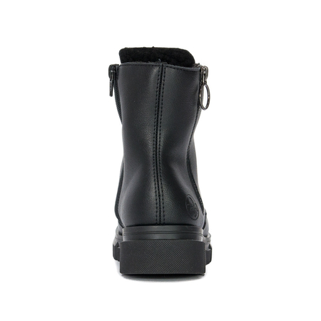 Botki damskie Rieker Y7172-00 Black ocieplane Czarne