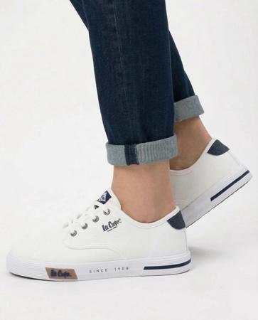 Lee Cooper Męskie Sneakersy Tenisówki Materiałowe Białe LCW-26-02-4086MC