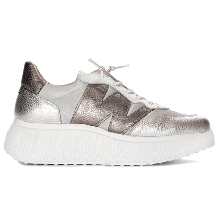 Wonders Women's Platform Half Shoes Plata