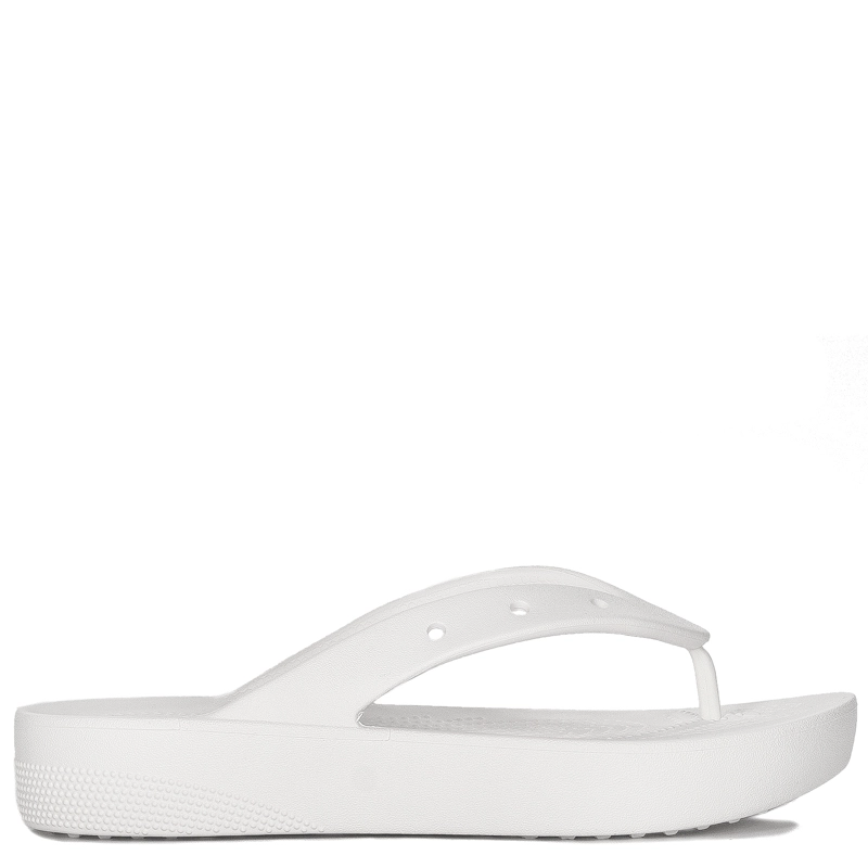 Crocs Klapki Damskie White Platform Flip Białe