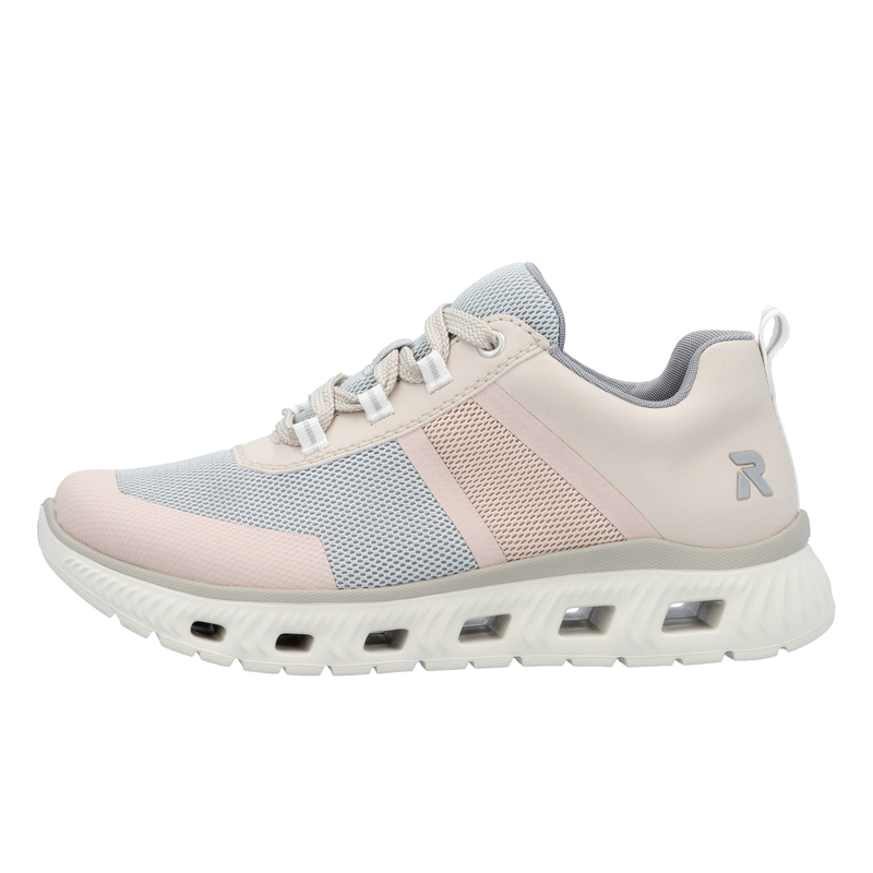 Rieker Sneakersy Damskie Różowo Niebieskie