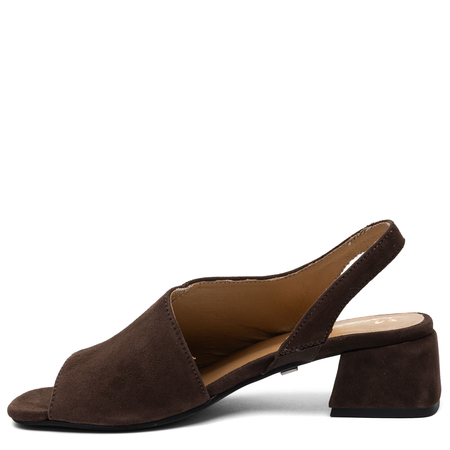 Maciejka Leather Heeled Sandals Brown 06975-02/00-1