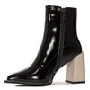 S.Barski Women's boots ankle boots black lacquered