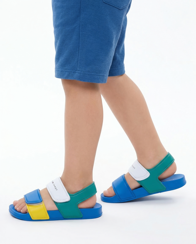 Tommy Hilfiger Dziecięce Sportowe Sandały Na Rzepy Wielokolorowe T1X2-33913-MULTI