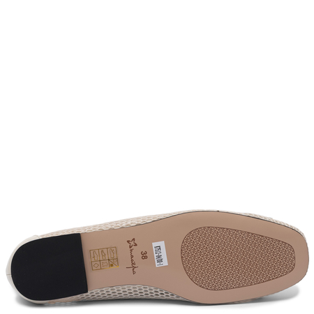 Maciejka Women's Mesh Leather Ballet Flats Beige K7512-04/00-1