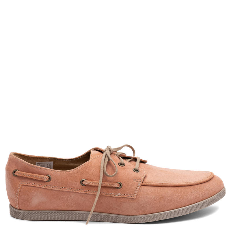 Maciejka Skórzane Półbuty Typu Boat Shoes Pomarańczowe 07799-33/00-1