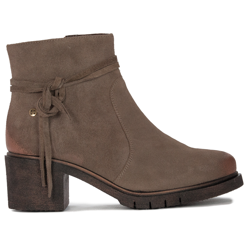 Maciejka Light Brown Women's Velor Boots