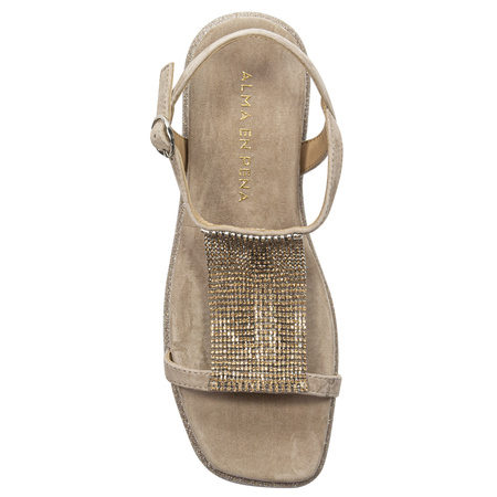 Alma En Pena Suede Vison Sandals