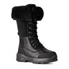 UGG Śniegowce Skórzane Damskie Z Futrem Naturalnym Czarny 1171441-BLK