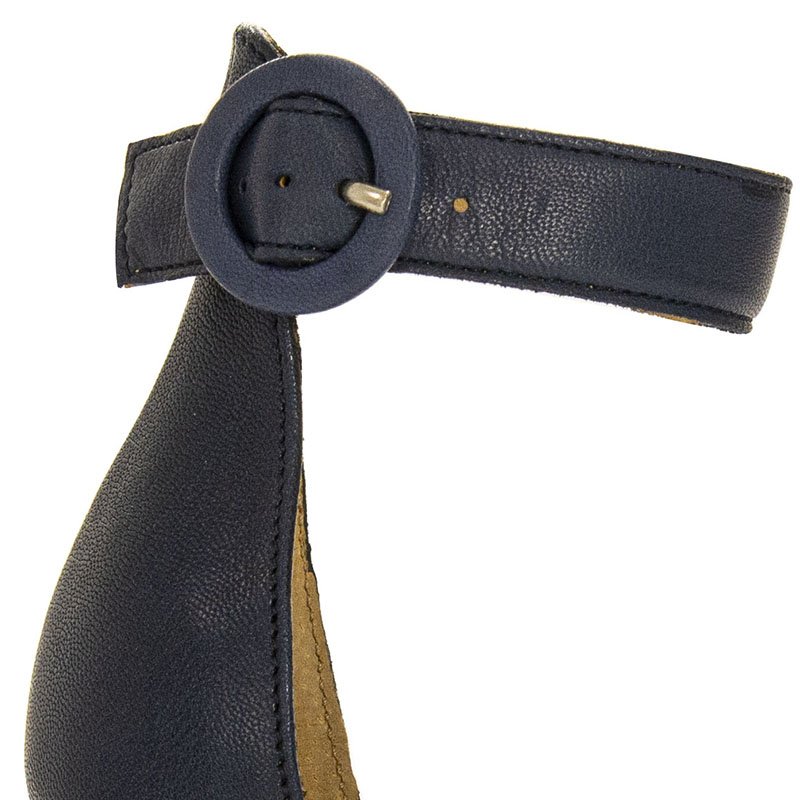 Maciejka Leather Block Heel Sandals Patterned Navy Blue 04235-17/00-5
