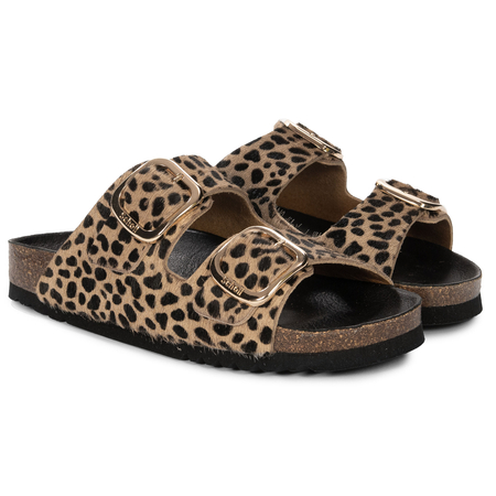 Scholl Klapki Damskie Leopard