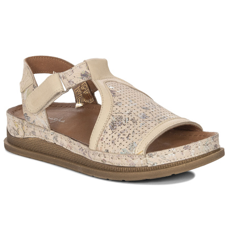 Maciejka Women's Leather Sandals Beige