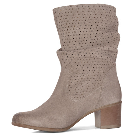 Maciejka Women's Leather Boots light beige