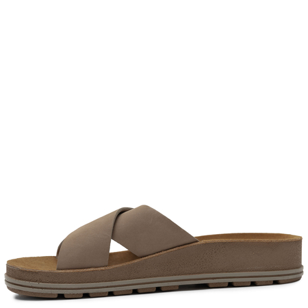 Maciejka Leather Women’s Platform Slides 3.5 cm Beige P7504-04/00-0