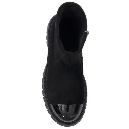 Filippo Black Suede Ankle Boots for Women