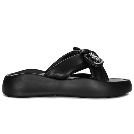 GOE Women's Black leather mules