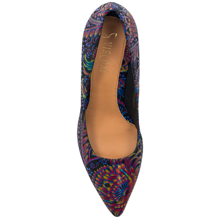 Visconi velor leather women's Paw Kolor Pumps