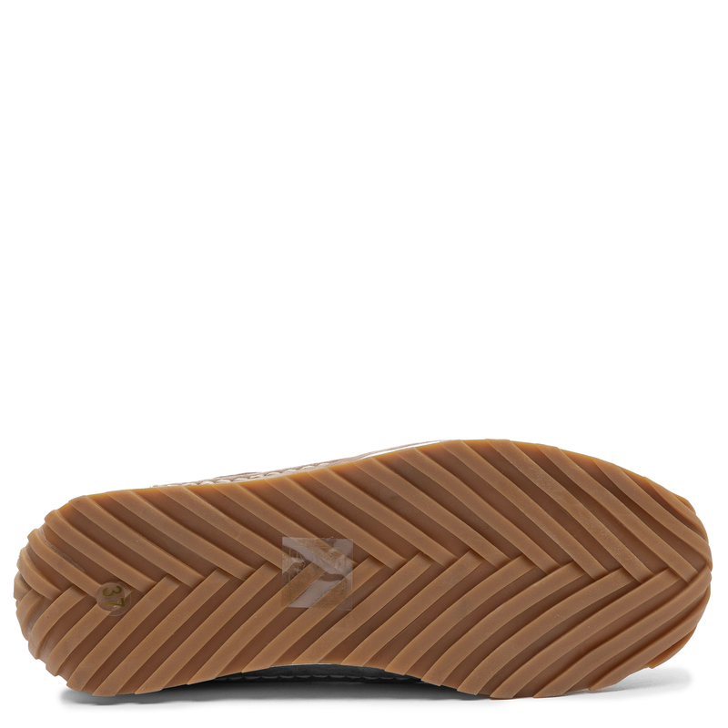 Sergio Leone Leather Perforated Lace-Up Sneakers Light Brown SP-001-LIGHT-BROWN