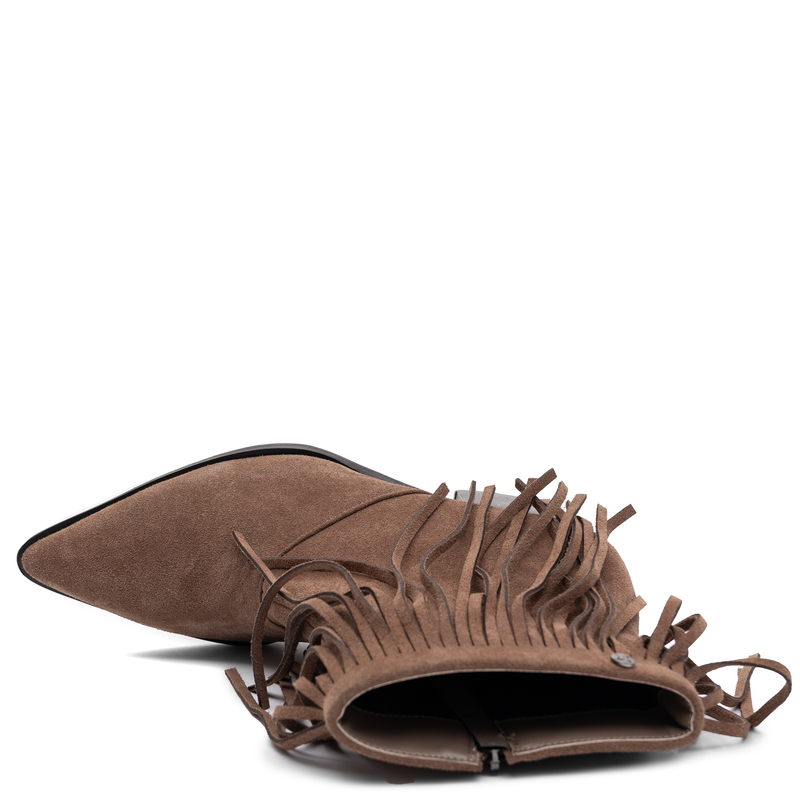 Maciejka Women's Suede Fringe Ankle Boots Brown K7801-04/00-7