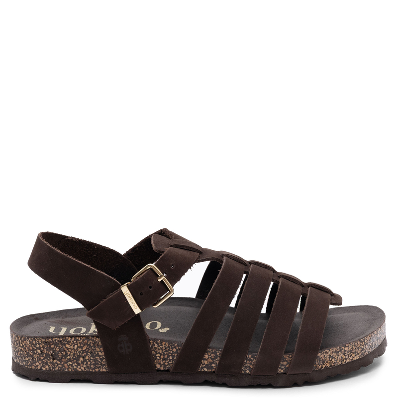 Yokono Jerba Leather Sandals Brown JERBA-260-NOB-MAR