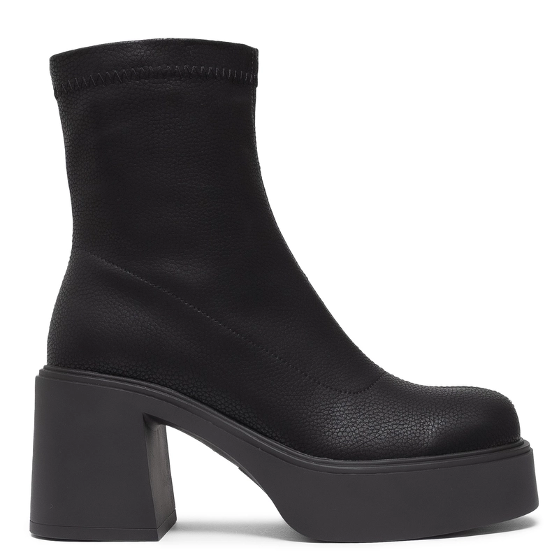 T. Sokolski Skórzane Botki Na Platformie Czarne HW-Z25-128-BLK