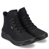 Rieker Comfortable Ankle Boots With Elastic Lacing Women's Black 55069-00-BLACK