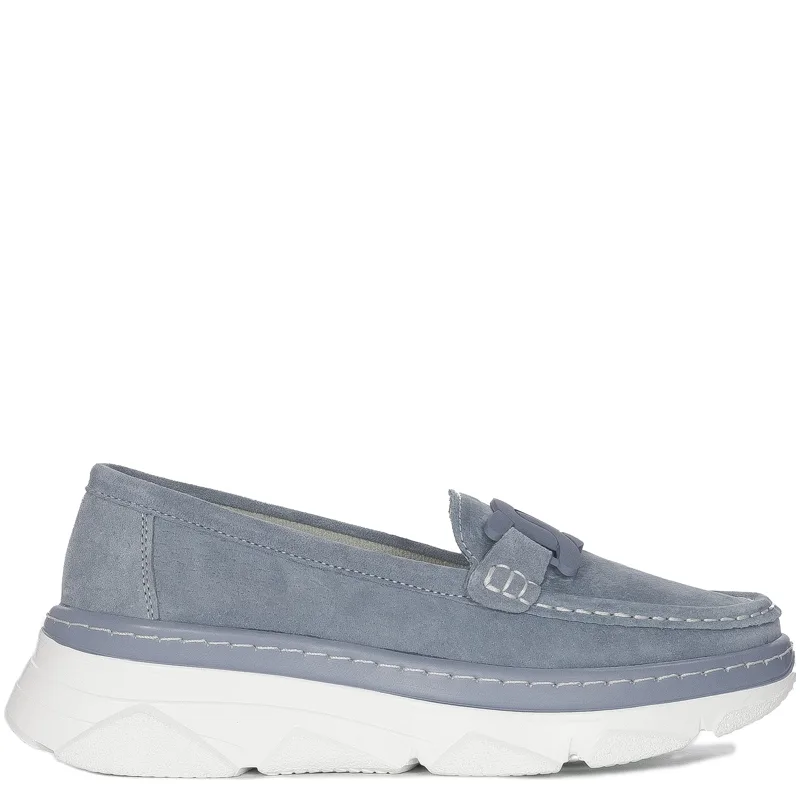 Filippo Women's Moccasins Leather Blue