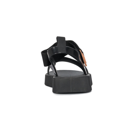 Zaxy Sandały damskie na rzepy Mood Sand Flatform Ad Black Czarne