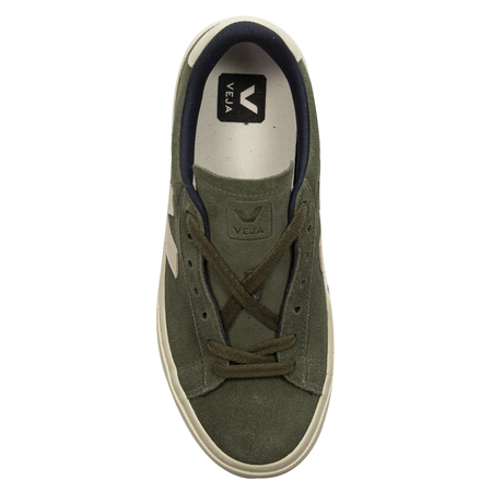 Veja Sneakersy damskie skórzane zamszowe Mud Pierre zielone