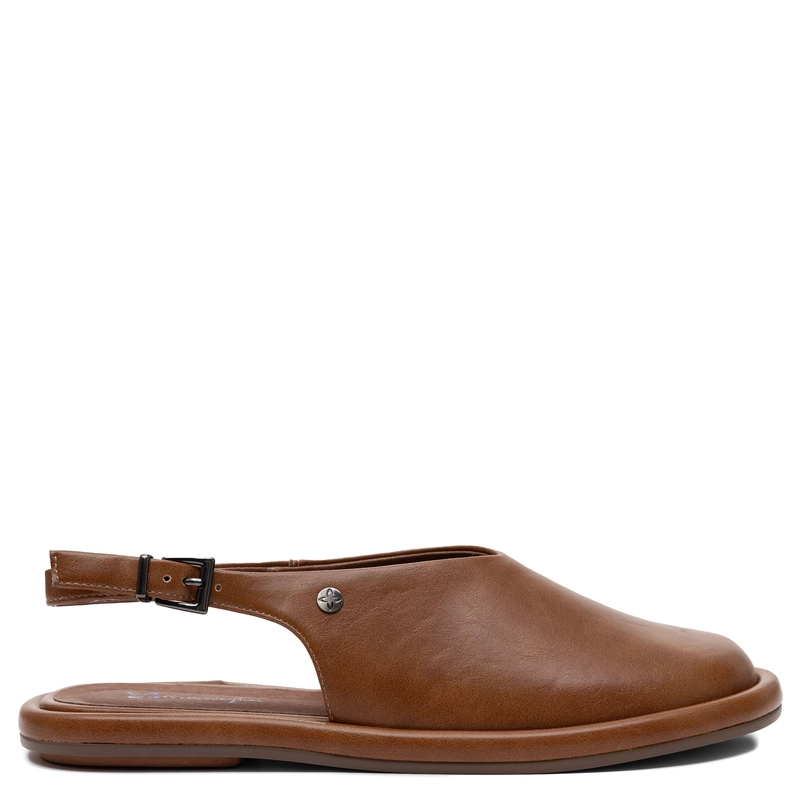 Maciejka Leather Minimalist Slingback Flats Brown K7513-29/00-1