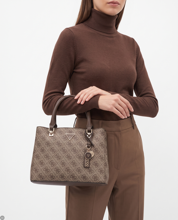 Guess Elegancka Torebka Kuferek Na Ramię I Do Ręki Beżowa HWBG9672050-LATTE