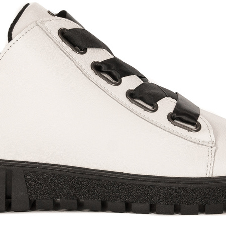Filippo Women's white leather boots