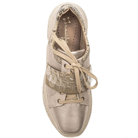 Maciejka 04448-25-00-5 Gold+Beige Flat Shoes