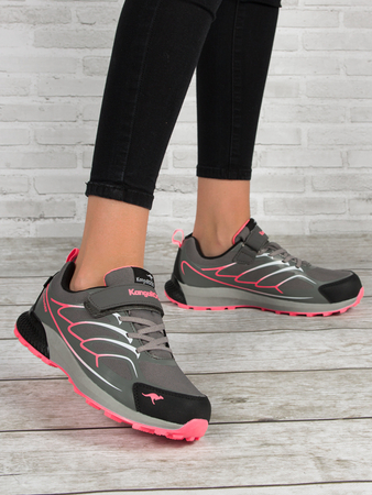 Kangaroos women shoes Steel Gray / Dusty Rose Sneakers