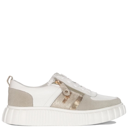 Filippo Półbuty Sneakersy damskie skórzane White białe