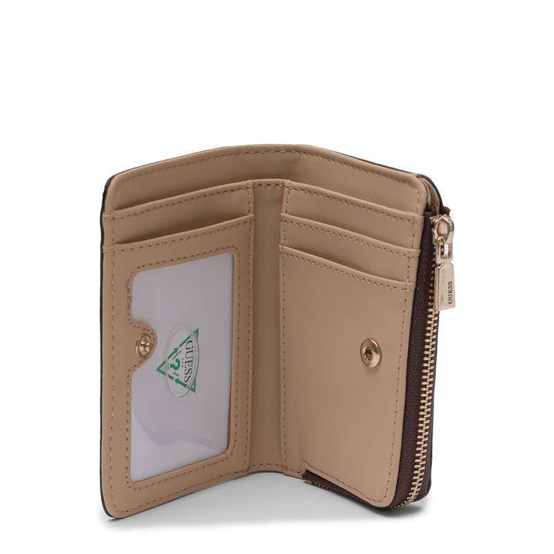 Guess Portfel Damski Elegancki Klasyczny Brązowy PD2222156-BROWN LOGO