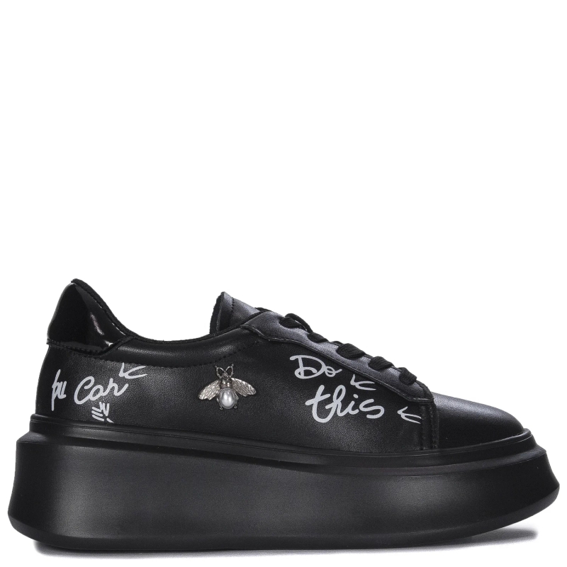 Filippo Black Leather Sneakers