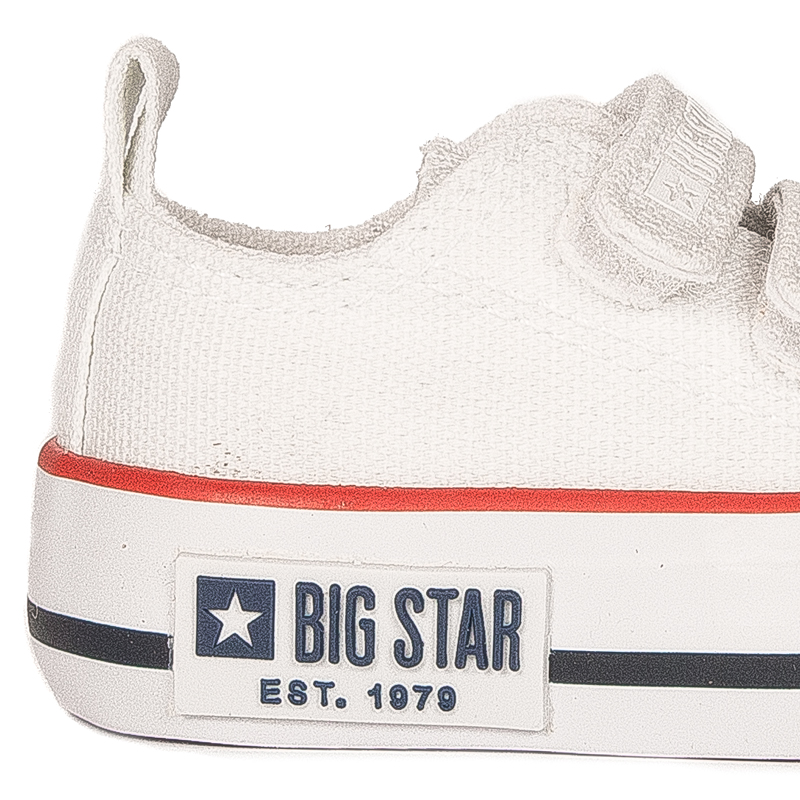 Big Star White children's sneakers with velcro