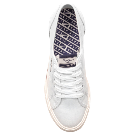 Trampki tenisówki damskie Pepe Jeans White Brandy W Basic Białe