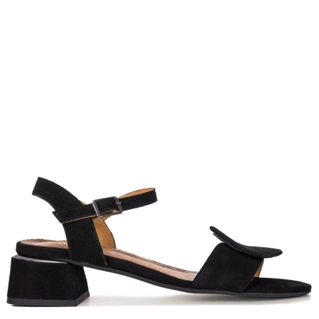Maciejka Suede Ornamental Sandals Black 5198A-01/00-5